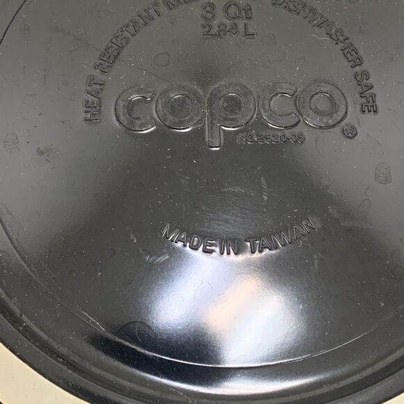 BOWLS - Vintage Copco Nesting Bowls black Set Of 3 Melamine Non-Skid Bottom - Picture 14 of 14